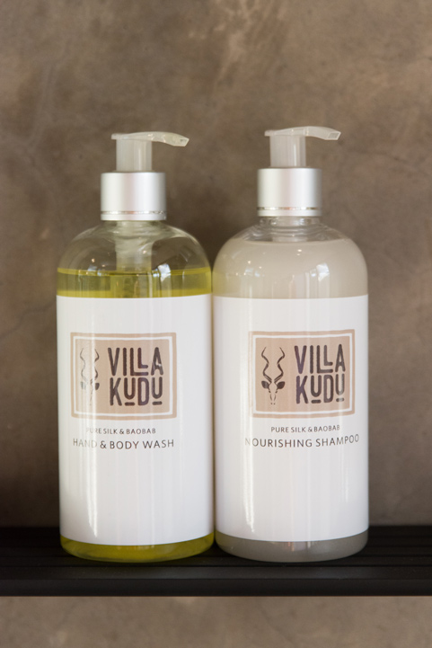 Villa Kudu amenities, shampoo & body wash